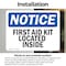 Signmission First Aid Kit Located Inside, 10 in W x Rectangle, Vinyl Decal OS-2PACK-NS-D-710-L-12744 - alternate 4